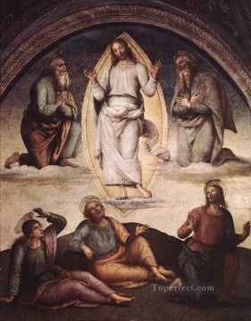  Perugino Lienzo - La Transfiguración 1498 Renacimiento Pietro Perugino